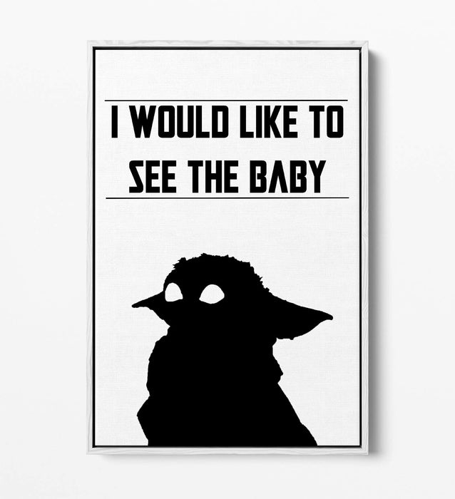 THE MANDALORIAN STAR WARS STYLE QUOTE -FLOAT EFFECT CANVAS ART PRINT