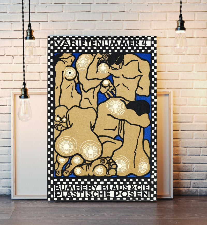 Vintage Canvas Wall Art – Handmade Framed Canvas Print by Moriz Jung Artwork