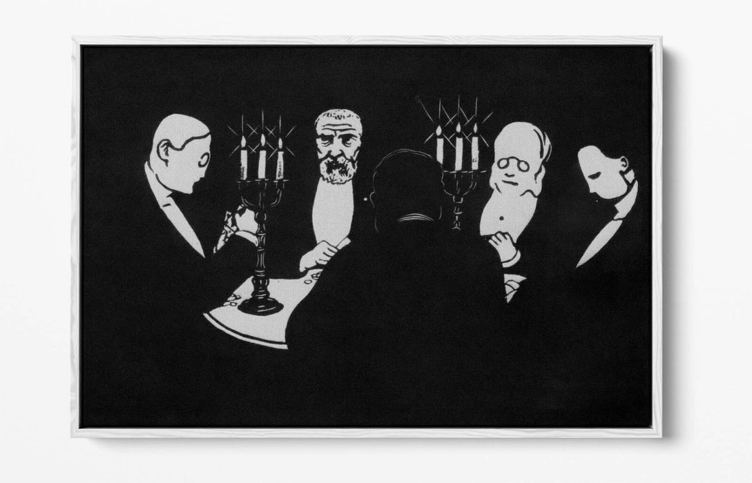 FELIX VALLOTTON, POKER -FLOAT EFFECT CANVAS WALL ART PRINT