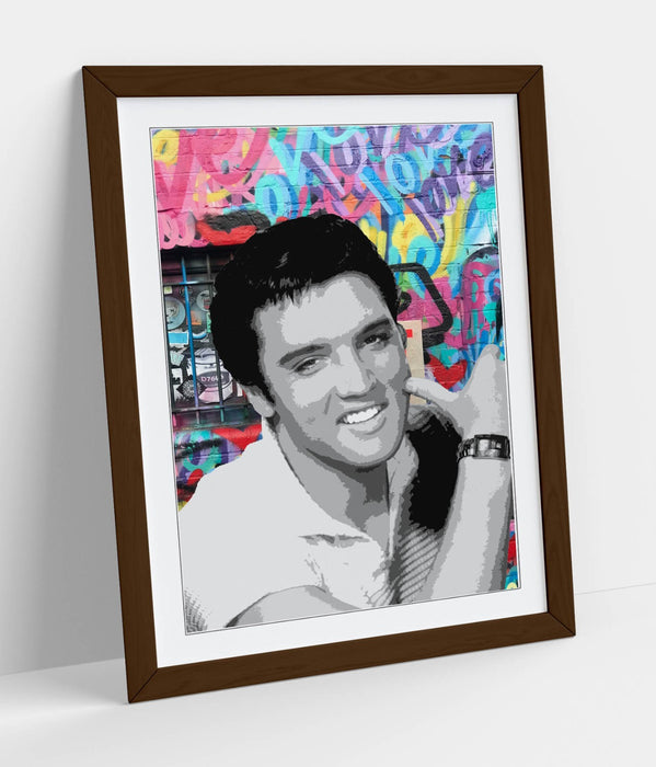 ELVIS PRESLEY GRAFFITI -ART FRAMED POSTER PICTURE PRINT ARTWORK