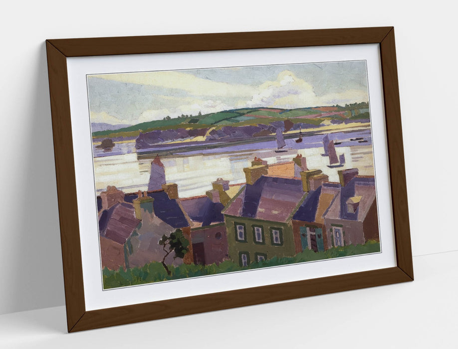 Framed Wall Art - Rhona Haszard Morning Calm Poster Print, Handmade Decor