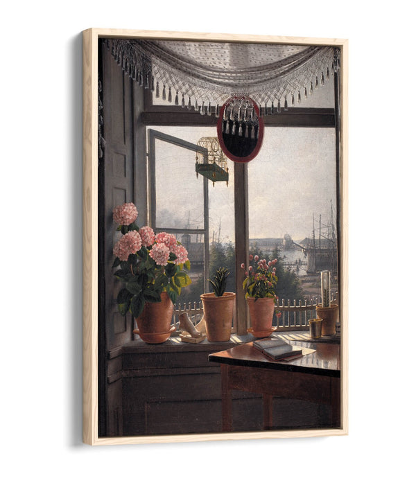 MARTINUS RORBYE, VIEW FROM THE ARTISTS WINDOW-FLOAT EFFECT CANVAS WALL ART PRINT