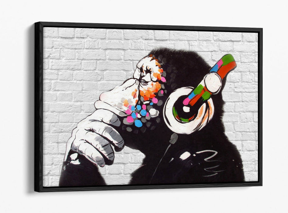 Canvas Wall Art - Float Effect Canvas Rainbow Print on MDF Frame, Handmade