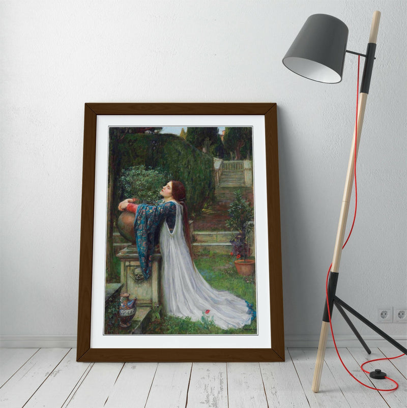 Framed Art Poster – Isabella And Basil Print With Woodgrain Frame Finish