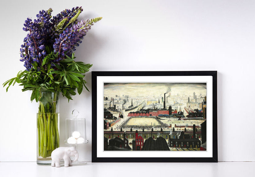 The Football Match CANVAS WALL ART PRINT ARTWORK PAINTING FRAMED LS Lowry Style