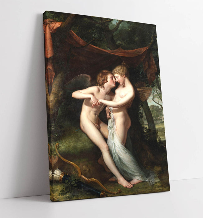 HUGH DOUGLAS HAMILTON, CUPID AND PSYCHE -CANVAS WALL ART ARTWORK PRINT