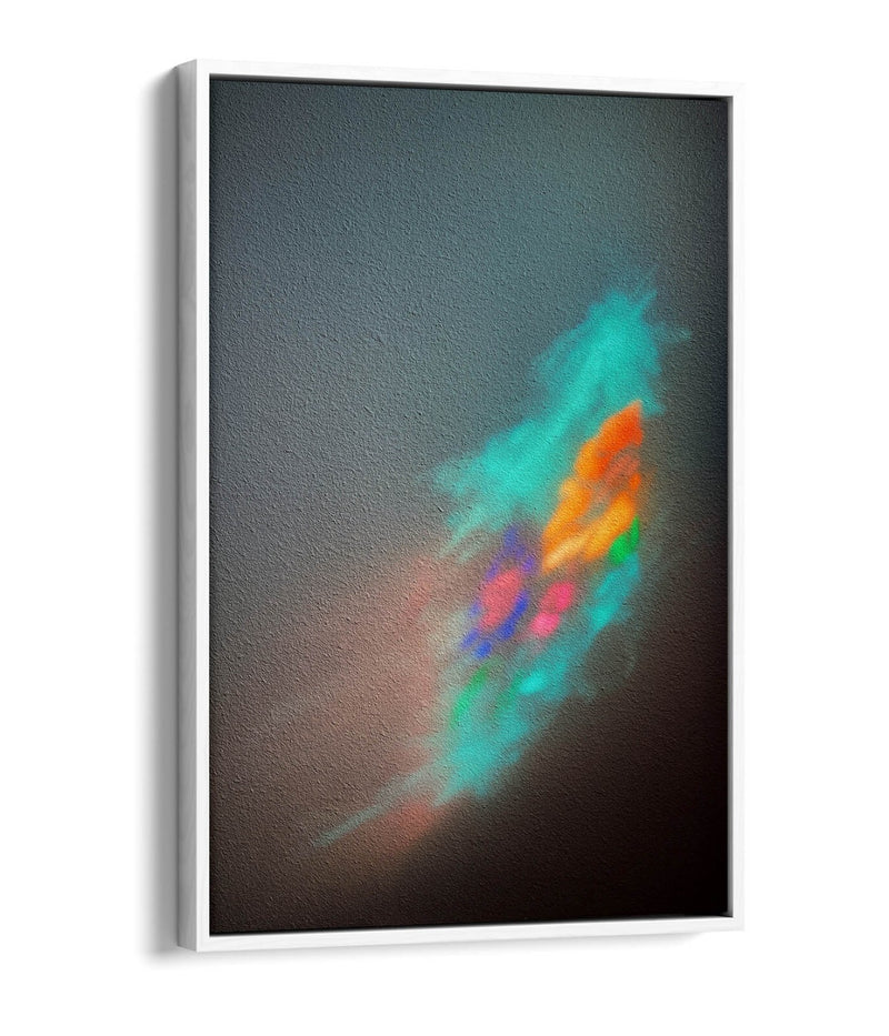 Galaxy Canvas Art - Colorful Space Art Float Effect Canvas Wall Print