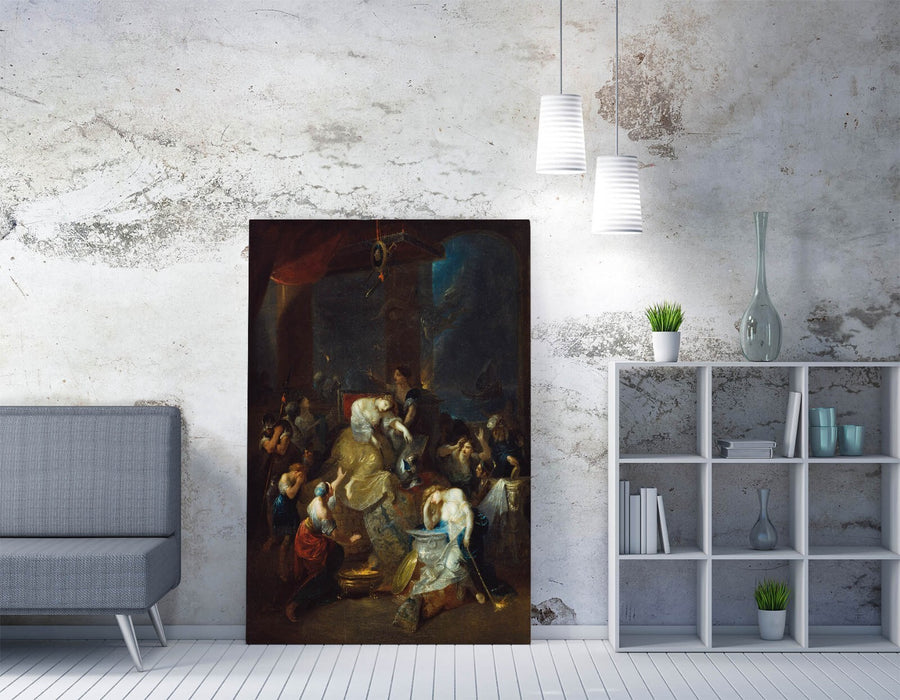 FRANZ MAULBERTSCH, THE DEATH OF DIDO -CANVAS WALL ART ARTWORK PRINT
