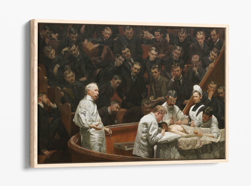Canvas Wall Art Featuring Thomas Eakins The Agnew Clinic | Premium Float Effect Frame
