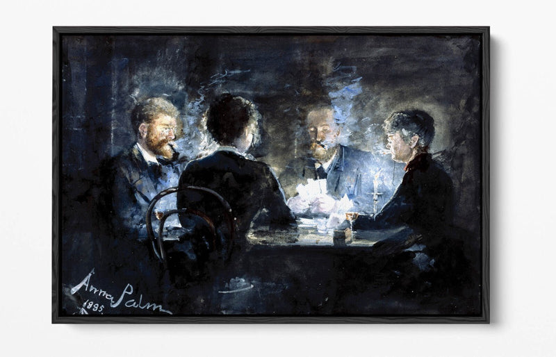 Float Effect Canvas - Anna Palm De Rosa A Game Of L'Hombre | Premium Wall Art