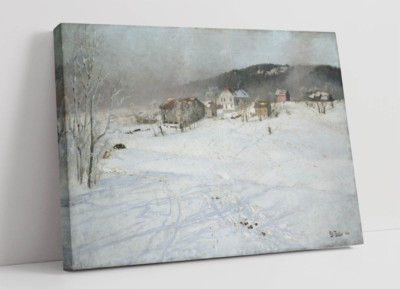 Canvas Wall Art - Frits Thaulow Winter Landscape Print | Handmade Ready to Hang