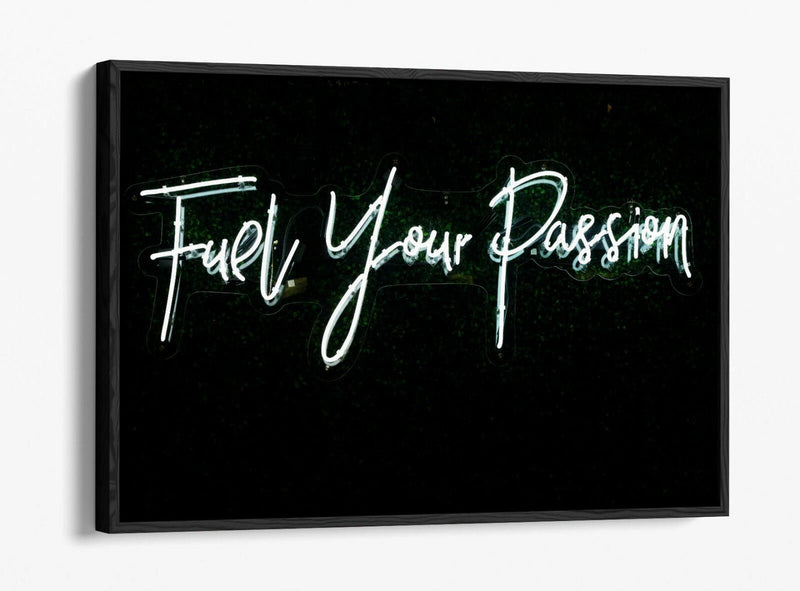 Blue Neon Canvas Art - Float Effect Canvas Wall Decor with Premium Varnish Finish