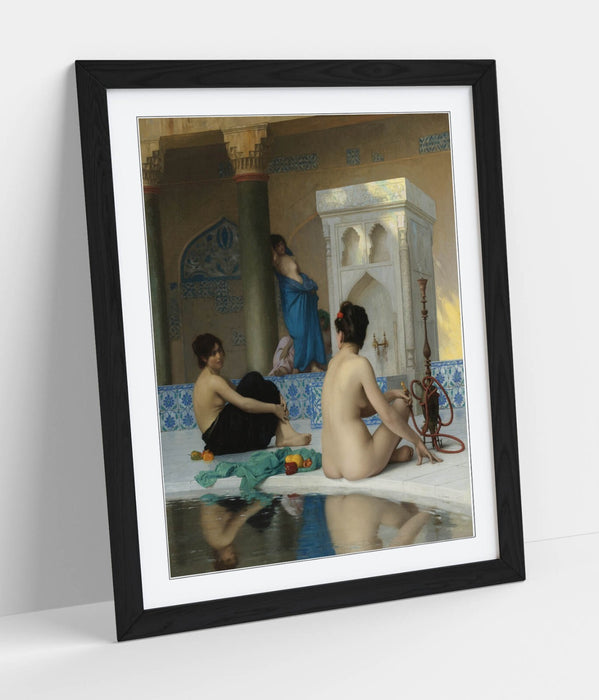 Framed Wall Art – Jean-Leon Gerome After The Bath Poster Print, Matte Paper, Ready To Hang