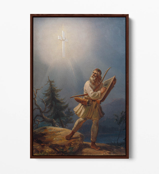 ROBERT WILHELM EKMAN, FLEEING PAGANISM -FLOAT EFFECT CANVAS WALL ART PIC PRINT