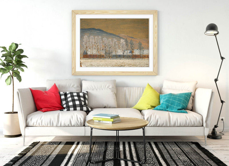 Framed Art Poster - Winter Landscape Art by Ferdinand Katona | Handmade Wall Decor