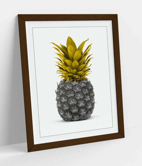 Mustard Pineapple Poster - Framed Wall Art Print Home Decor