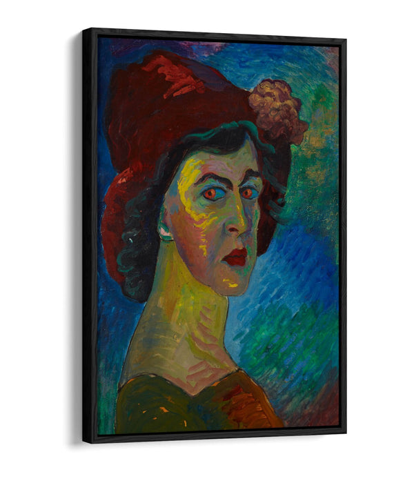 Float Effect Canvas Art – Marianne Von Werefkin Self Portrait Print on 30mm Deep Frame