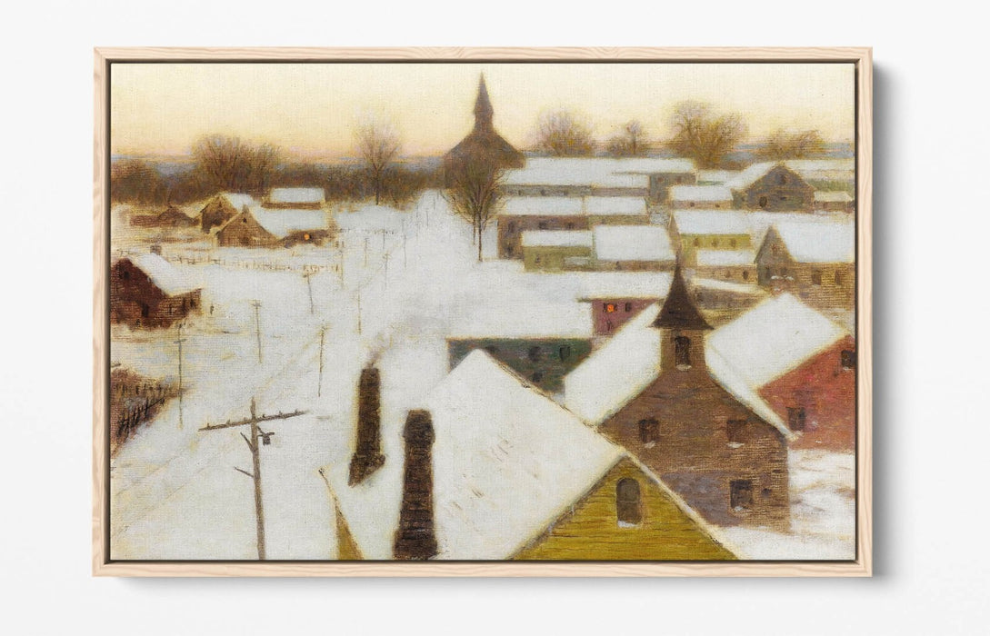 L. BIRGE HARRISON, FROSTY MORNING -FLOAT EFFECT CANVAS WALL ART PRINT