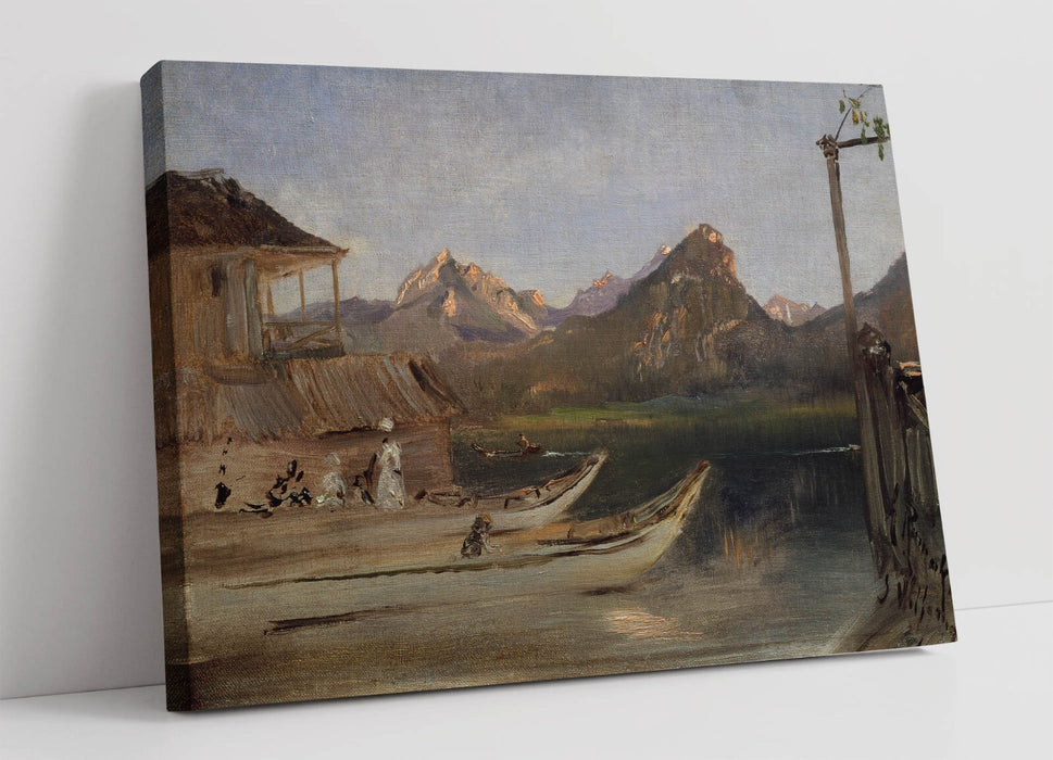 Canvas Wall Art - Anton Romako Painting At The Wolfgangsee | Premium Print
