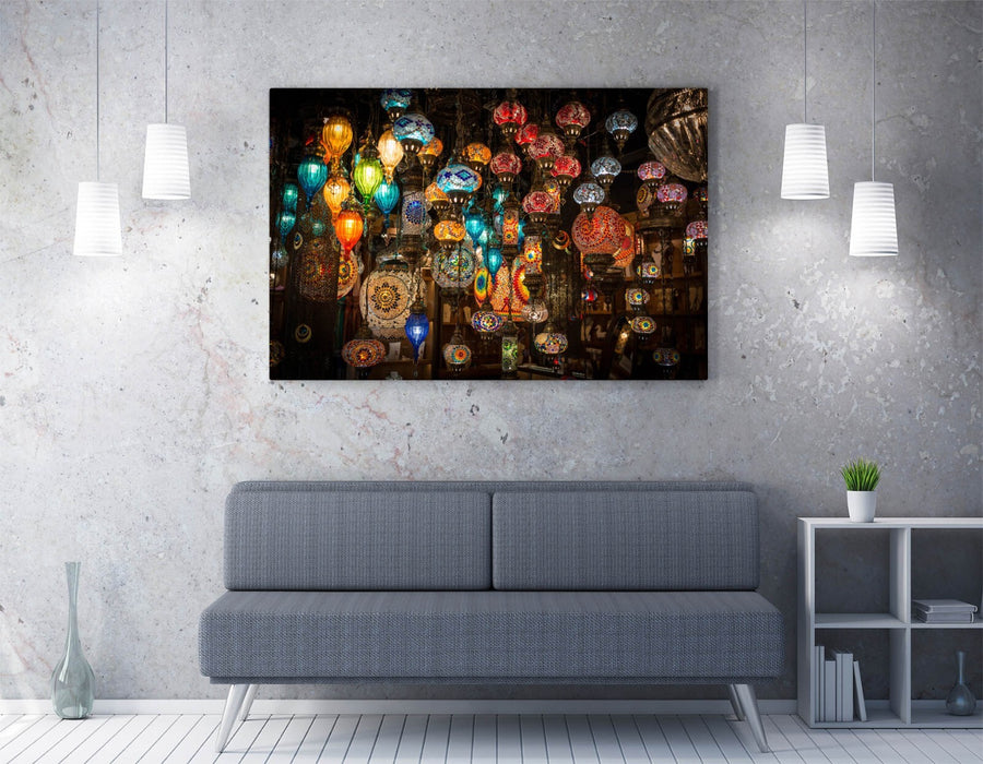 Festival Lanterns Canvas – Colorful Lantern Artwork on Archival Grade Canvas Wall Art