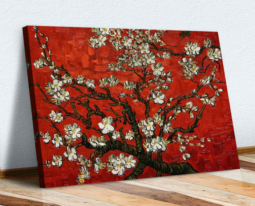 Vincent van Gogh Almond blossom CANVAS WALL ART PAINTING FRAMED PRINT RED