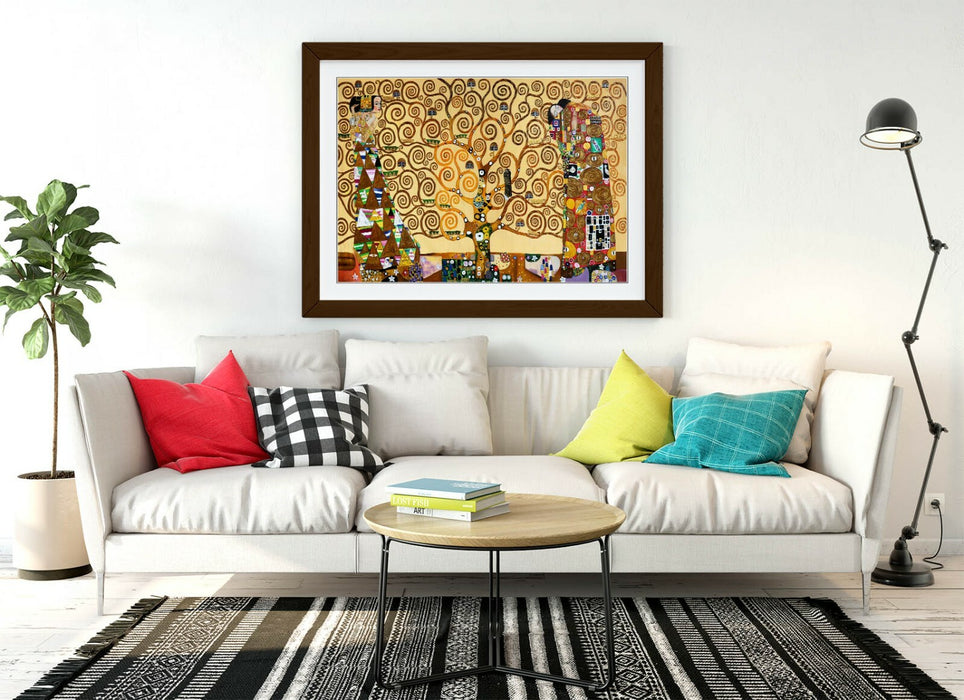 GUSTAV KLIMT, THE TREE OF LIFE -ART FRAMED POSTER PICTURE PRINT ARTWORK- ORANGE