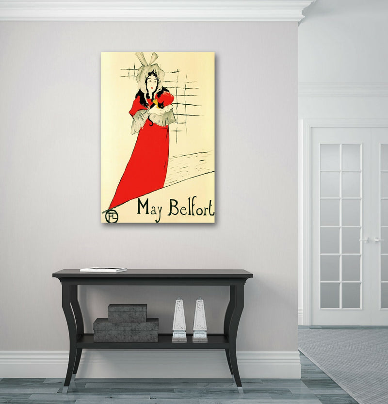 Canvas Wall Art – Henri de Toulouse Lautrec May Belfort Artwork Picture Print