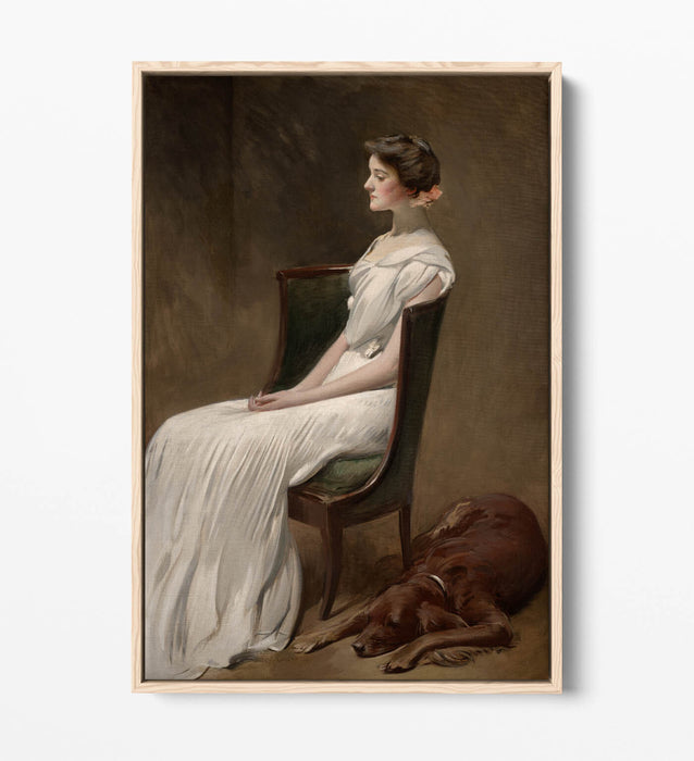 JOHN WHITE ALEXANDER, MISS DOROTHY ROOSEVELT -FLOAT EFFECT CANVAS WALL ART PRINT