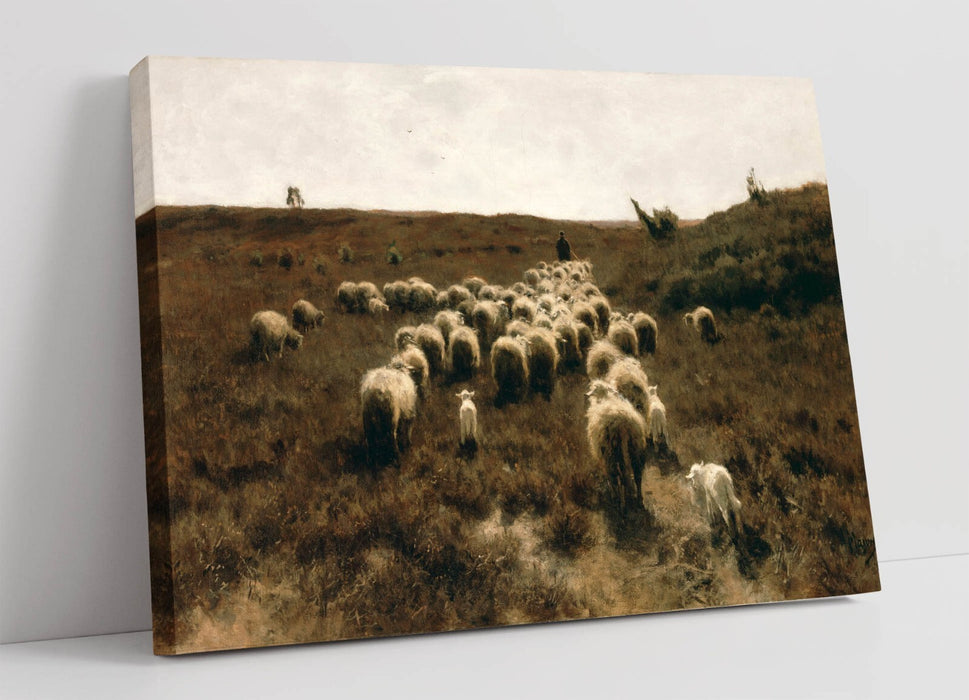 Canvas Wall Art - Anton Mauve The Return Of The Flock | Handmade Archival Grade Print