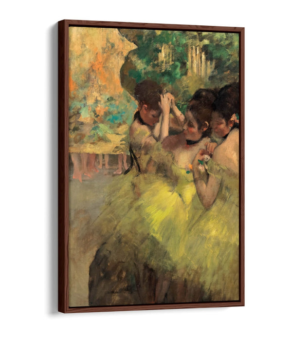 EDGAR DEGAS, YELLOW DANCERS -FLOAT EFFECT CANVAS WALL ART PRINT