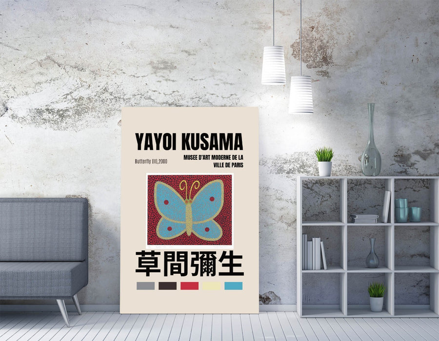 Canvas Wall Art - Yayoi Kusama Butterfly Contemporary Home Decor Print