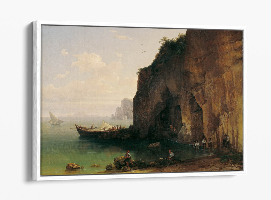 Float Effect Canvas Art – Sorrento Coast Print on Handmade MDF Frame | Vibrant Color Canvas