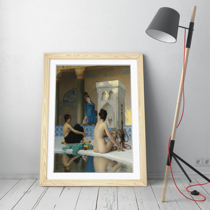 Framed Wall Art – Jean-Leon Gerome After The Bath Poster Print, Matte Paper, Ready To Hang