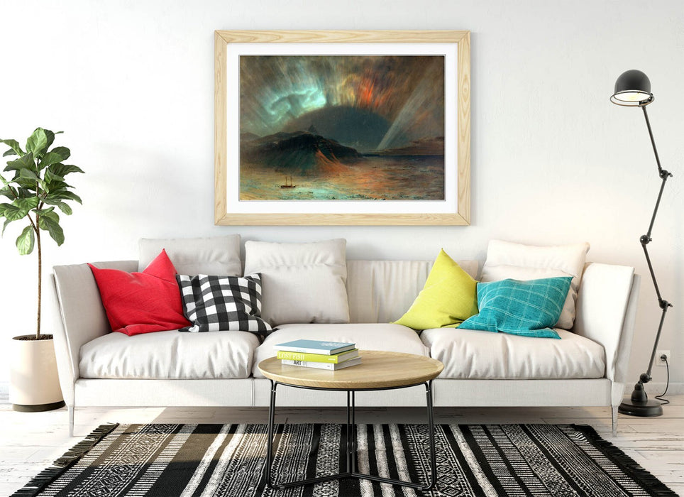 Framed Wall Art Featuring Frederic Edwin Church Aurora Borealis Poster Print – Handmade UK Art