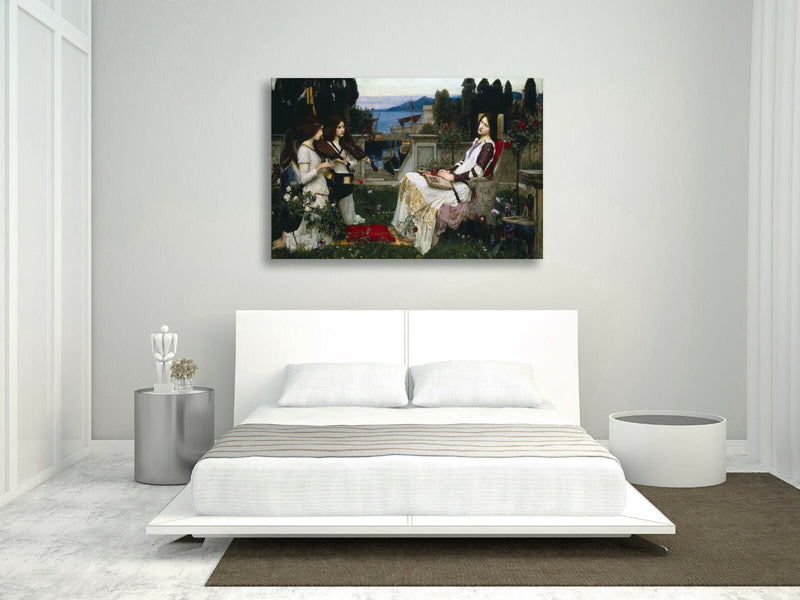 Canvas Wall Art – Framed John William Waterhouse St Cecelia Painting Print with Premium Varnish Finish
