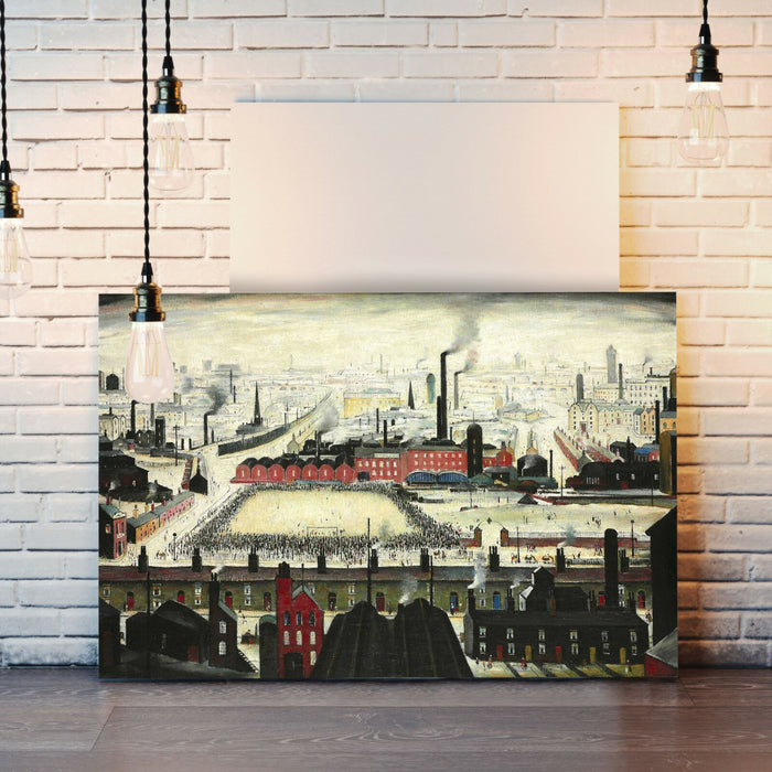 The Football Match CANVAS WALL ART PRINT ARTWORK PAINTING FRAMED LS Lowry Style