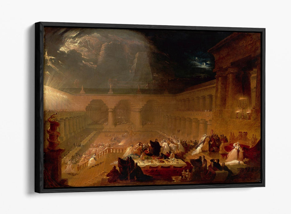 Canvas Wall Art - John Martin Belshazzars Feast | Float Effect, Premium Frame