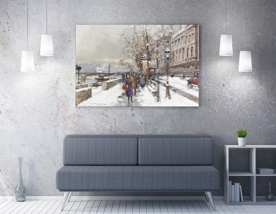 EUGENE GALIEN-LALOUE, QUAI D'ORSAY IN PARIS -CANVAS WALL ARTWORK PICTURE PRINT