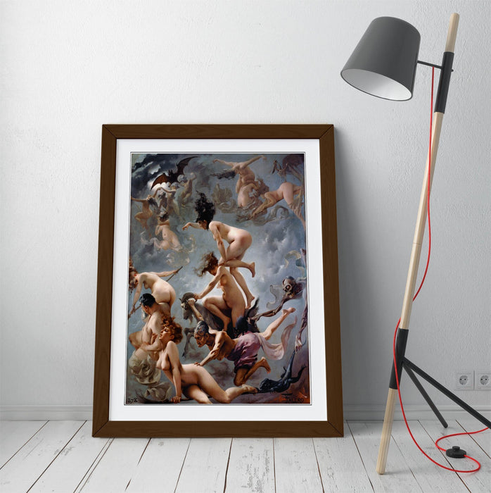 Framed Art Poster - Luis Ricardo Falero Witches Going To Sabbath Print 4 Sizes