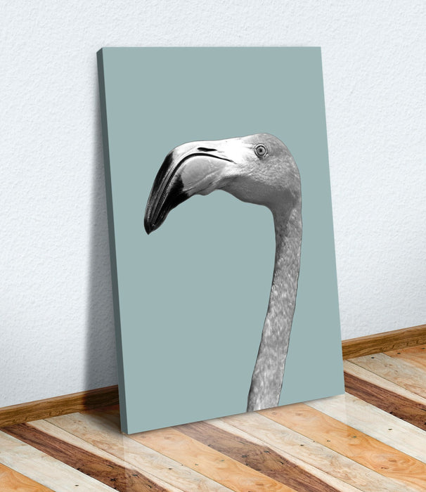 DUCK EGG BLUE ANIMAL COLLECTION HIGHLAND COW GIRAFFE CANVAS WALL ART PRINT
