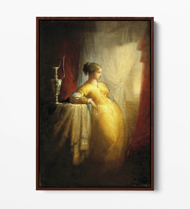 Canvas Wall Art | At The Window By William Rimmer - Handmade Float Effect Print
