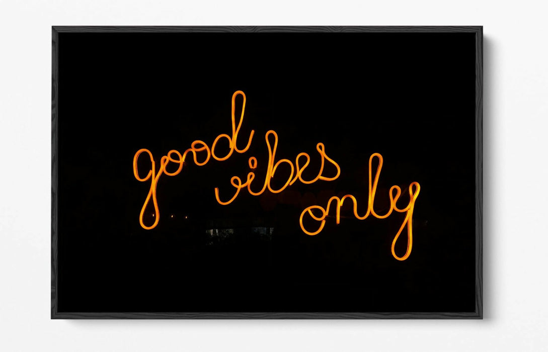 Neon Sign Wall Art - Orange Glow Sign Decoration on Float Effect Canvas