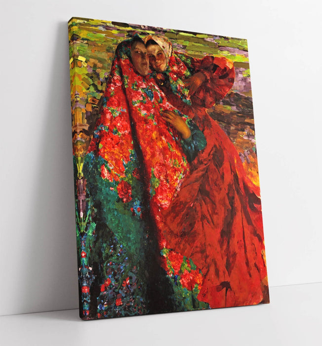 FILIPP MALYAVIN, PEASANT WOMEN -CANVAS WALL ARTWORK PIC PRINT