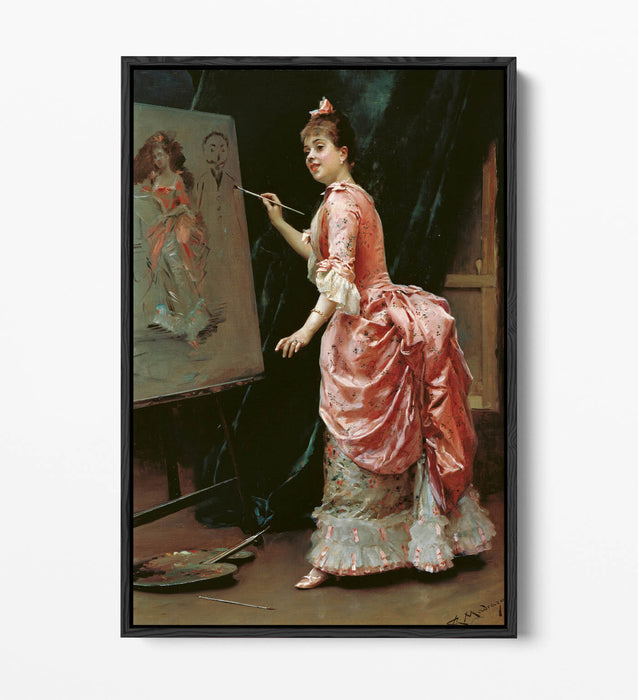 Canvas Wall Art Raimundo Madrazo Mischief Model | Handmade Float Effect Canvas Print
