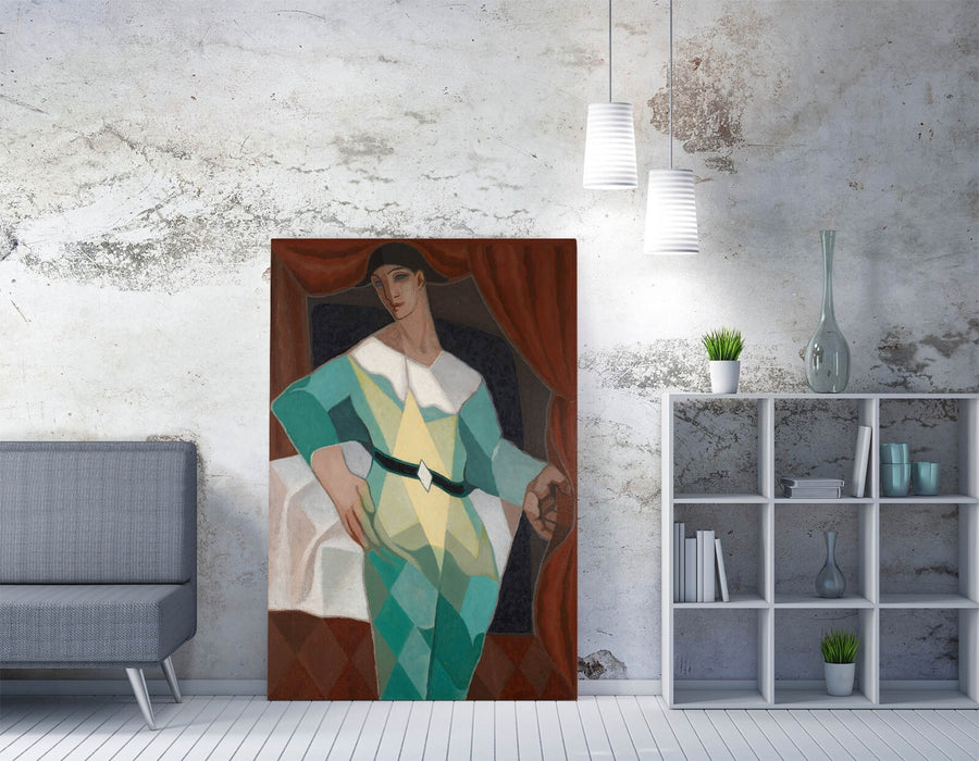 JUAN GRIS, HARLEQUIN -CANVAS WALL ARTWORK PICTURE PRINT