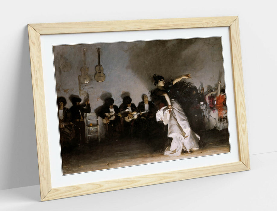 Street Art Framed Poster – Spanish Dancer Print | Handmade UK Frame, Matte Paper