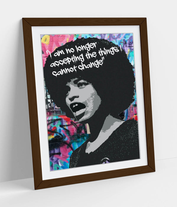 ANGELA DAVIS ACTIVIST GRAFFITI QUOTE -ART FRAMED POSTER PICTURE PRINT ARTWORK