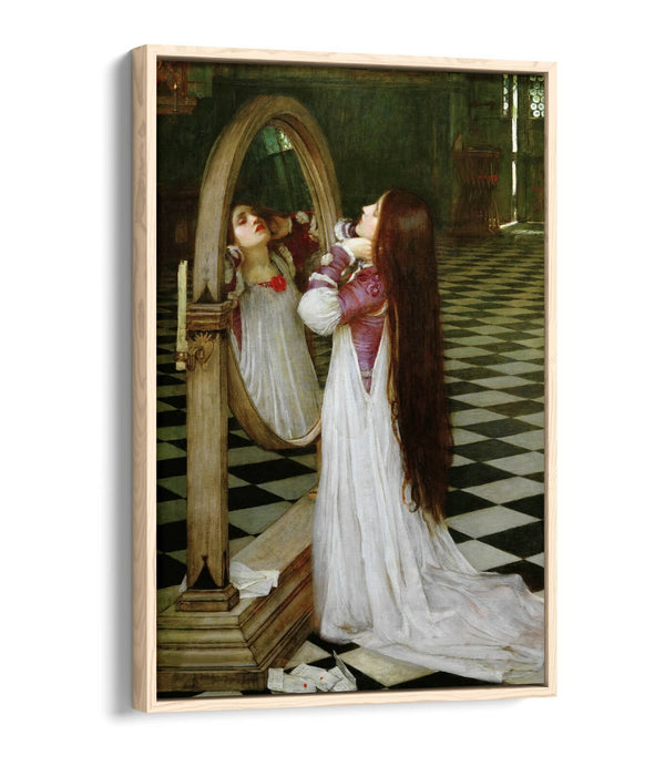 WATERHOUSE MARIANA IN THE SOUTH -FLOAT EFFECT CANVAS WALL ART PIC PRINT- WHITE