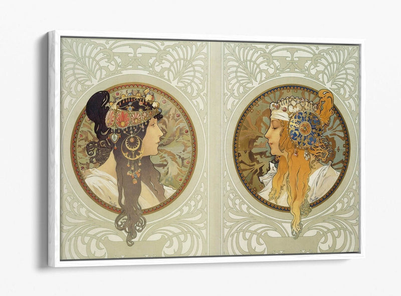 Byzantine Canvas Wall Art - Alphonse Mucha Float Effect Canvas Print - Handmade UK