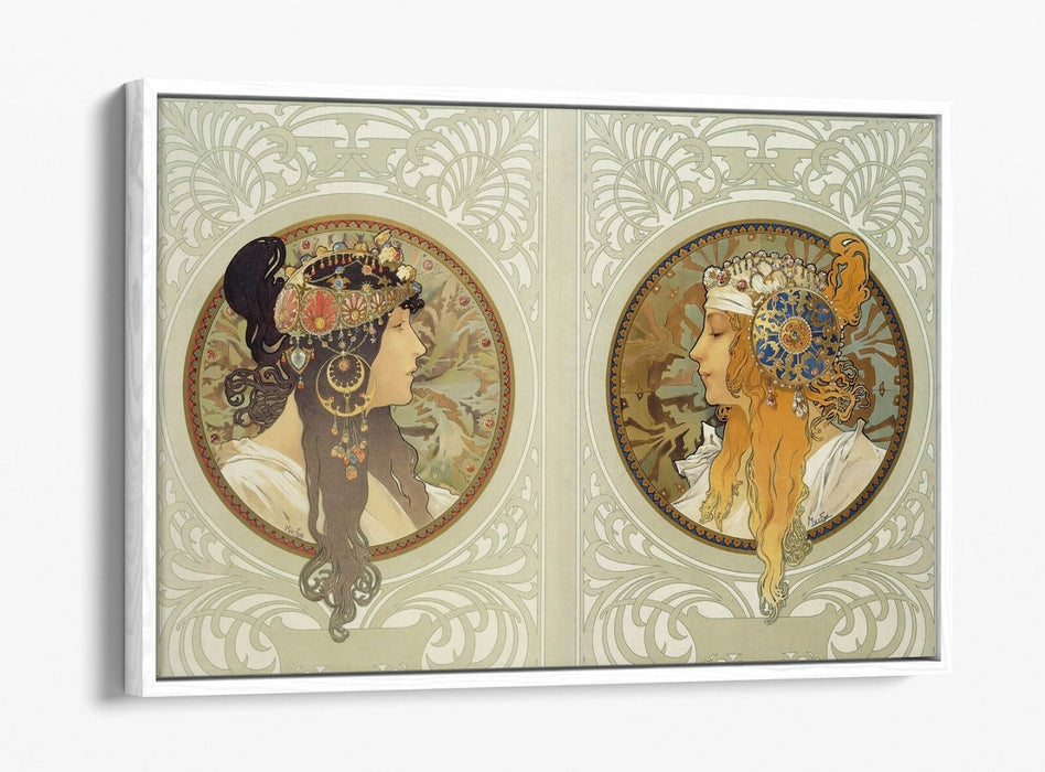 ALPHONSE MUCHA BYZANTINE -FLOAT EFFECT CANVAS WALL ART PIC PRINT-